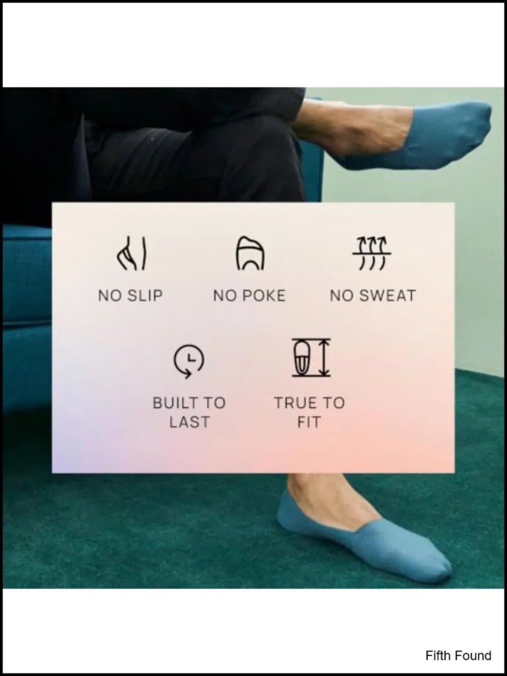 Organic Cotton No Show Socks 4-Pack No Slip Silicone Grip
